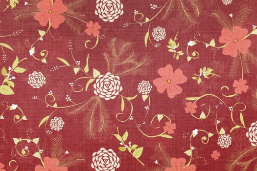 Close up of flower pattern paper