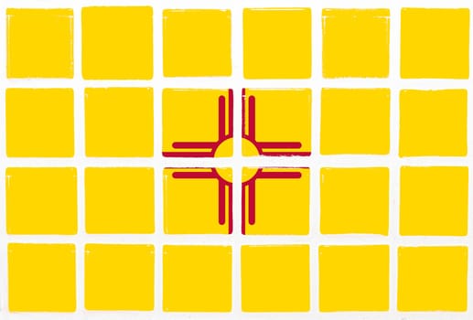 Glazed tiles new mexico  flag