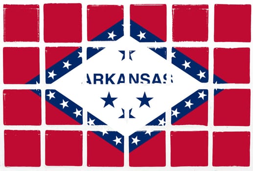 Glazed tiles arkansas  flag