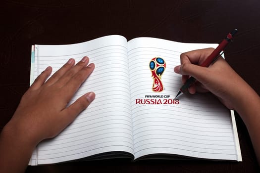 writing notebook  world cup russia