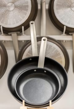 Non-stick Frying Pans close up.