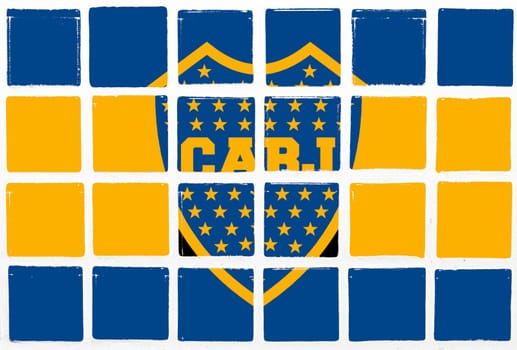 Glazed tiles boca juniors
