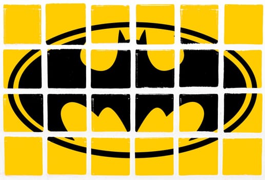 Glazed tiles batman logo