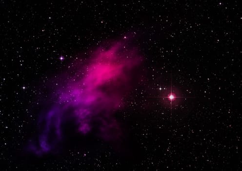 Small part of an infinite star field of space in the Universe. Elements of this image furnished by NASA .