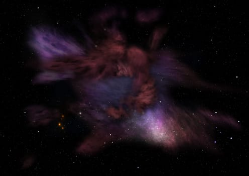 Star field in space a nebulae and a gas congestion. "Elements of this image furnished by NASA""."