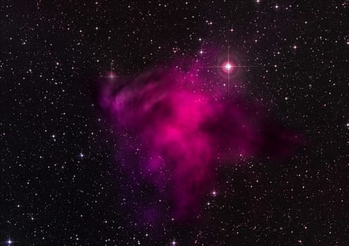 Far being shone nebula and star field against space. "Elements of this image furnished by NASA""."