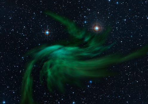 Small part of an infinite star field of space in the Universe. Elements of this image furnished by NASA .