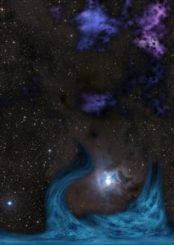 Small part of an infinite star field of space in the Universe. "Elements of this image furnished by NASA""."