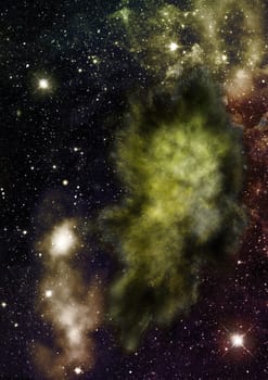 Far being shone nebula and star field against space. Elements of this image furnished by NASA .