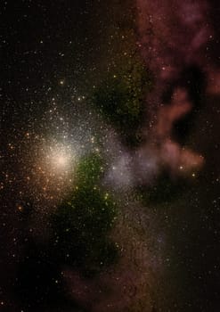 Star field in space a nebulae and a gas congestion. Elements of this image furnished by NASA .