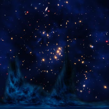 Star field in space a nebulae and a gas congestion. Elements of this image furnished by NASA .