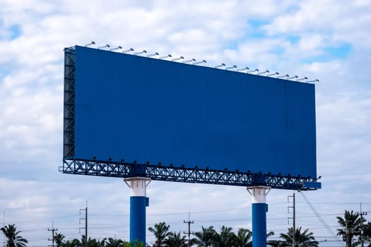 Empty advertising sign,effective eye-catcher on the street