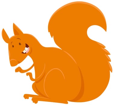Cartoon Illustration of Squirrel Rodent Animal Character