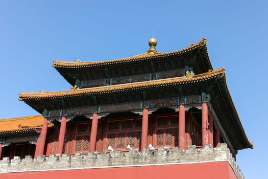 The forbidden city is the world historic heritage in Beijing China