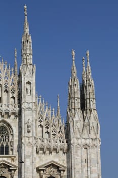 The Milan Cathedral or Duomo di Milano is the gothic cathedral church of Milan