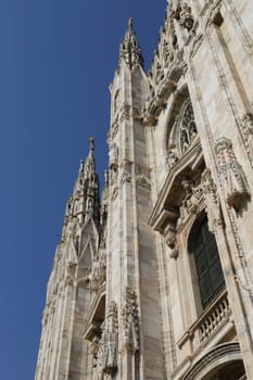 The Milan Cathedral or Duomo di Milano is the gothic cathedral church of Milan