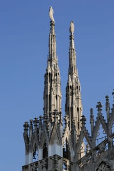 The Milan Cathedral or Duomo di Milano is the gothic cathedral church of Milan