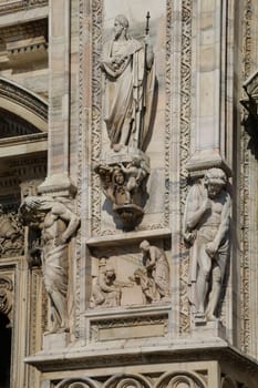 The Milan Cathedral or Duomo di Milano is the gothic cathedral church of Milan