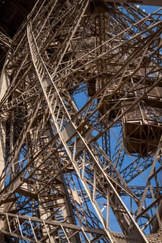 eiffeltower in paris landmark in front of blue sky in spring architecture view