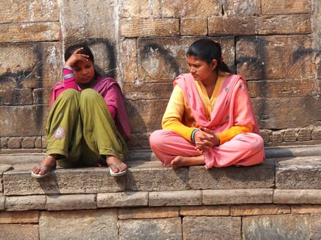 Two young girls in Nepal