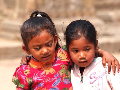 kids on the street of Kathmandu,Nepal