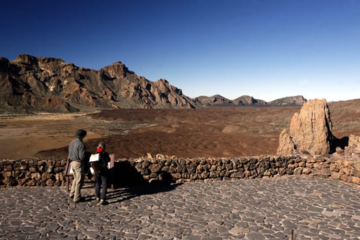 The Volcano Teide on the Island of Tenerife on the Islands of Canary Islands of Spain in the Atlantic.