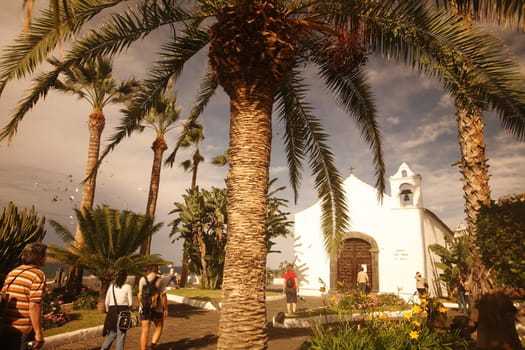The Iglesia San Telmo of Puerto de la Cruz on the Island of Tenerife on the Islands of Canary Islands of Spain in the Atlantic.