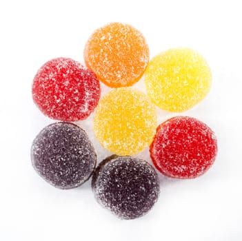 Colorful candies sweets background.