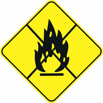 attention alert resticted flame risk symbol sign