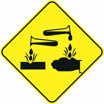 dangrous corrosive substance symbol sign