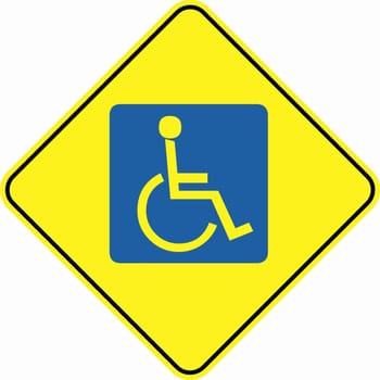 wheelchair plate symbol sign