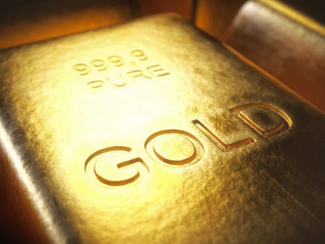 Gold bars 1000 grams.Concept of success in business and finance.