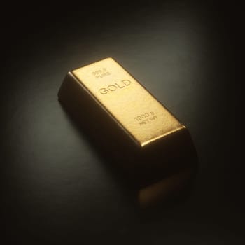Gold bar 1000 grams. Concept of success in business and finance.