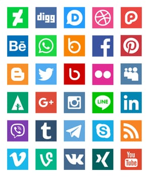 social networks icon logos