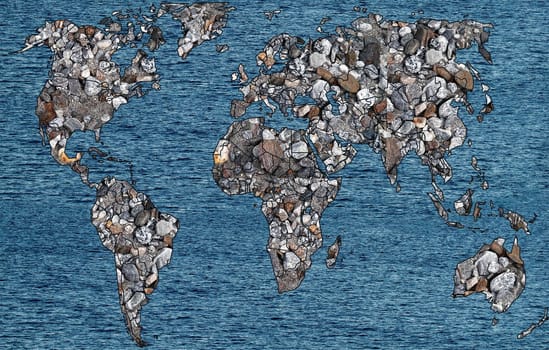 rock stone world  map