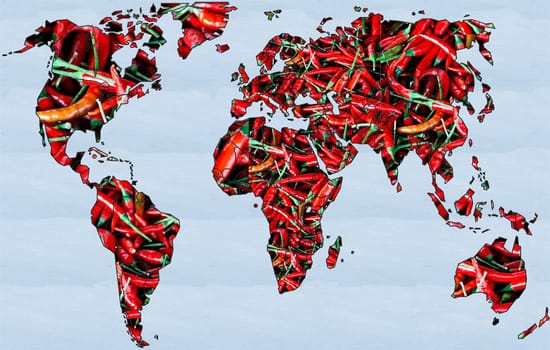 world map spice food