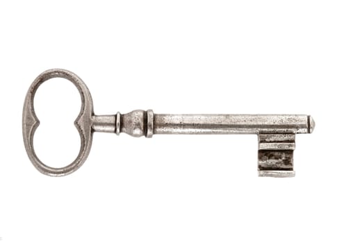 Cropped key against a white background