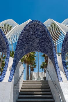 Valencia, Spain, may 2013: City of arts and sciences Ciudad de las Artes y las Ciencias is an entertainment-based cultural and architectural complex Designed by Santiago Calatrava and F lix Candela