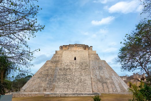 Temple in Uxmal, Mexico known as the House of the Magician