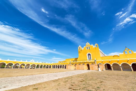 Courtyard in front of the monastery in Izamal, Mexico