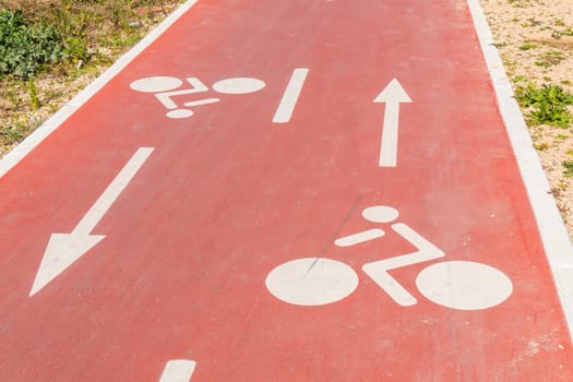 Traffic signs  drawn in the Cycleway