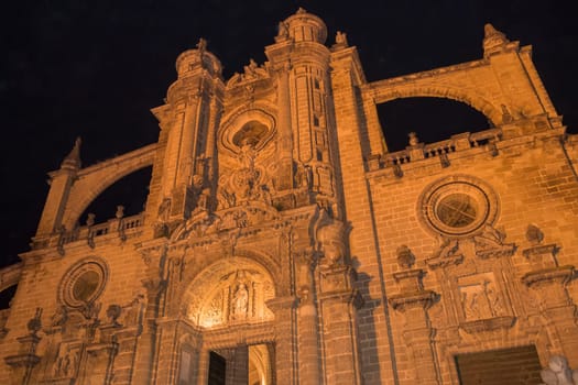 Jerez de la Frontera Cathedral at night