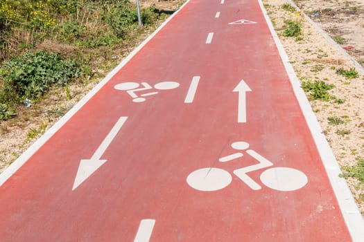 Traffic signs  drawn in the Cycleway