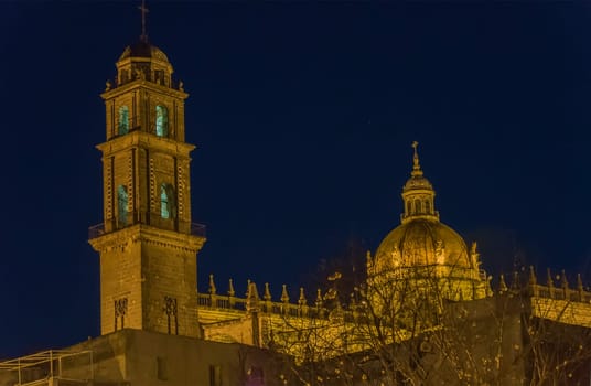 Jerez de la Frontera Cathedral at night