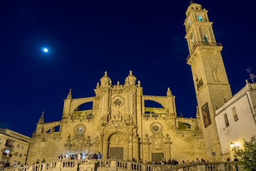 Jerez de la Frontera Cathedral at night