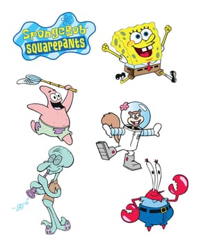 spongebob squarepants characters illustration