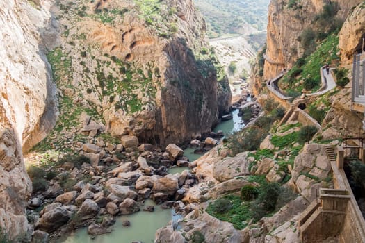 'El Caminito del Rey' (King's Little Path), World's Most Dangerous Footpath reopened in May 2015. Ardales (Malaga), Spain.