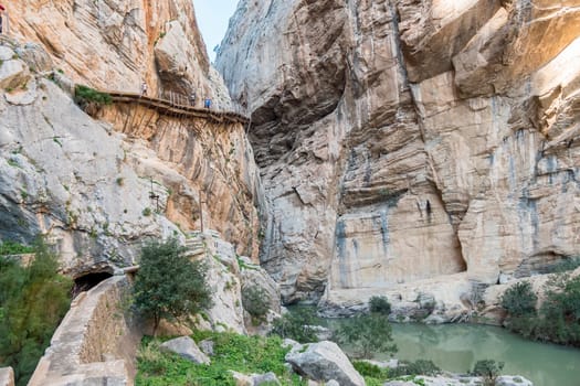 'El Caminito del Rey' (King's Little Path), World's Most Dangerous Footpath reopened in May 2015. Ardales (Malaga), Spain.