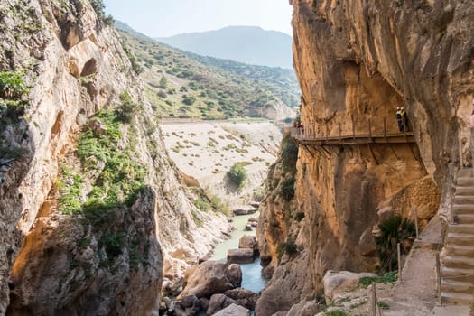 'El Caminito del Rey' (King's Little Path), World's Most Dangerous Footpath reopened in May 2015. Ardales (Malaga), Spain.