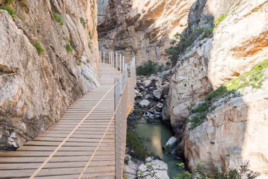 'El Caminito del Rey' (King's Little Path), World's Most Dangerous Footpath reopened in May 2015. Ardales (Malaga), Spain.